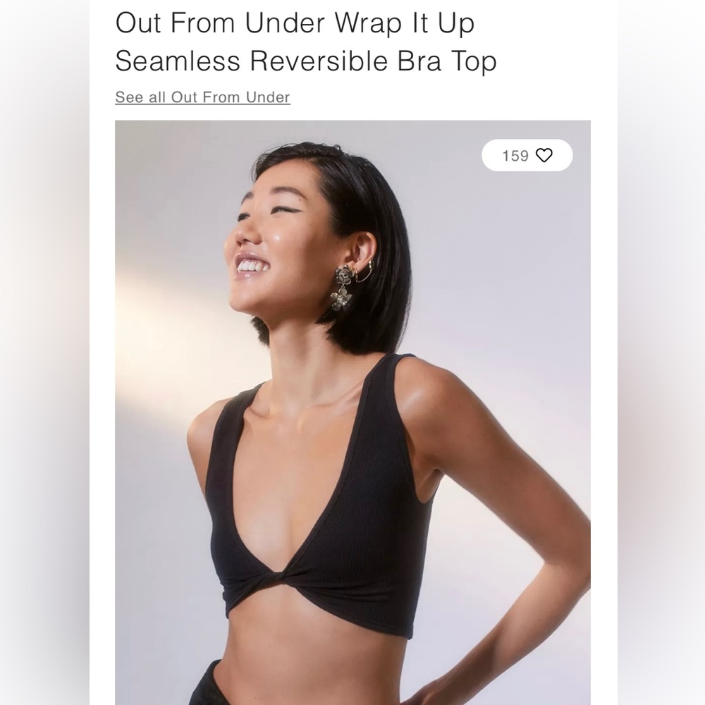 NEW! Light blue/gray Urban Outfitters Seamless Bra Top Size XL color: sky/ciel